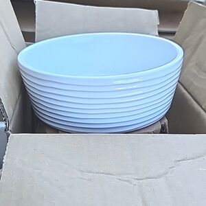 Boots & Barkley 6 cups ( 48 oz) White Stoneware Pet Bowl with gripper bottom NIB